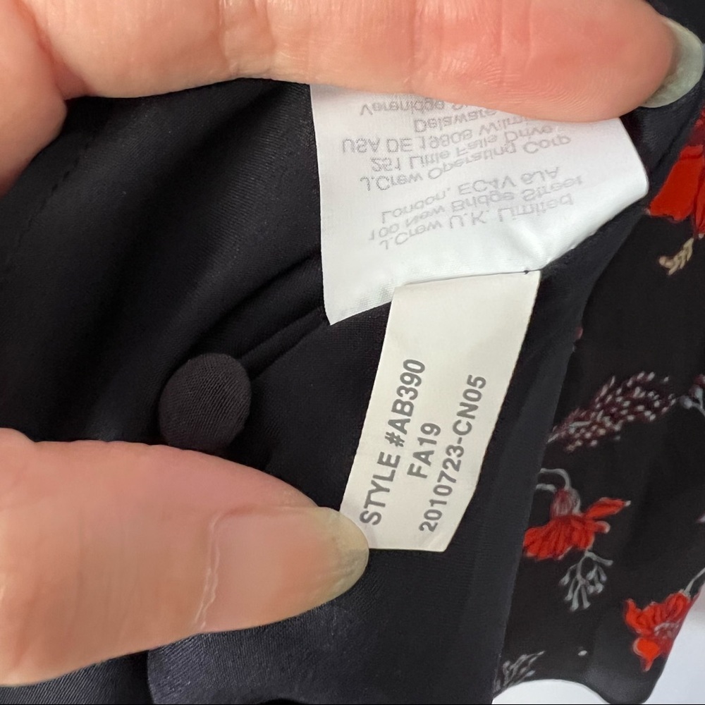 Madewell Windblown Poppies Ruffle Waist Silk Dress 2 - Picture 4 of 14